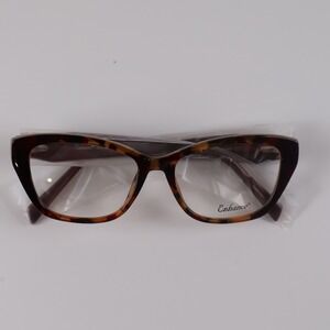 Enhance Womens Eyeglasses EN4472 Burgundy Tortoise Shell Cat Eye 54-17-145 NWT